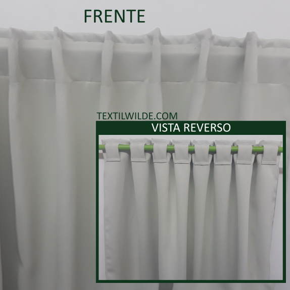 fabrica de cortinas de ambiente en todos los tamaños, cortinas con presillas ocultas, presillas escondidas en el reverso, ideal para cortinas blackout