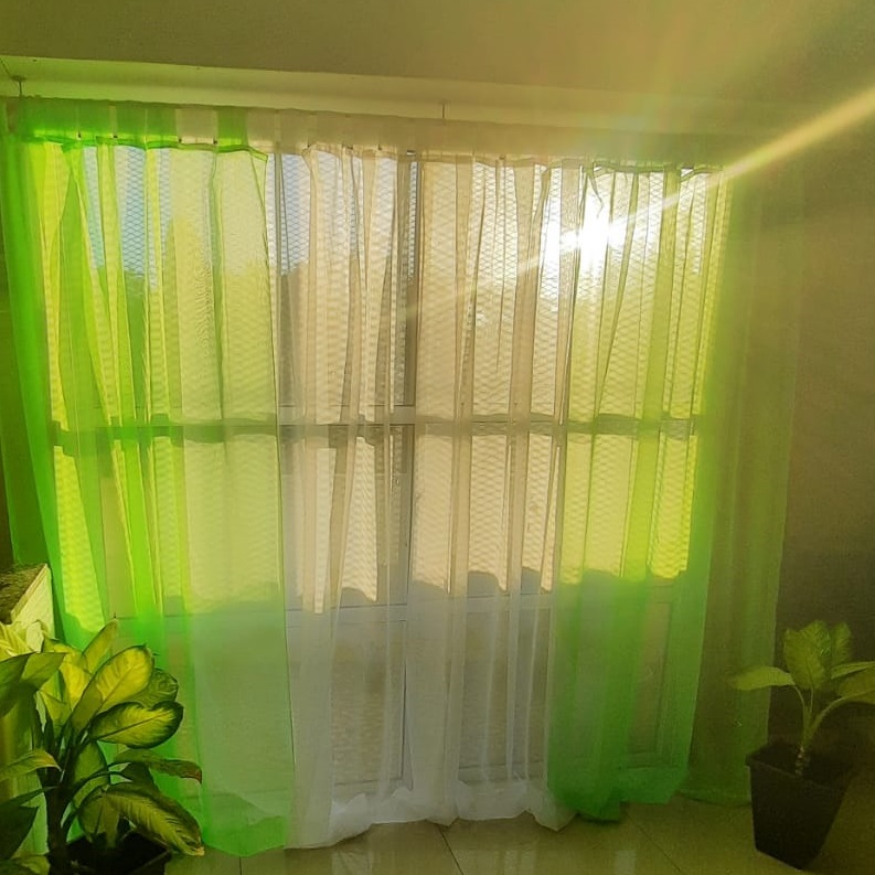 cortina de voile con presillas - textil wilde