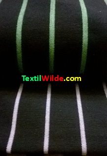 tela bengalina rayada color negro con rayas blancas o verdes textilwilde.com