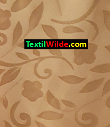tela brocato rasado bordado antimancha color maiz ocre textilwilde.com