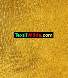 tela cuerina vinilica color dorado dorada reptil, croco, lagarto, serpiente, textilwilde.com