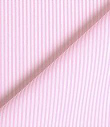 tela estampada poplin con rayitas finitas color rosa bebe, mil rayas